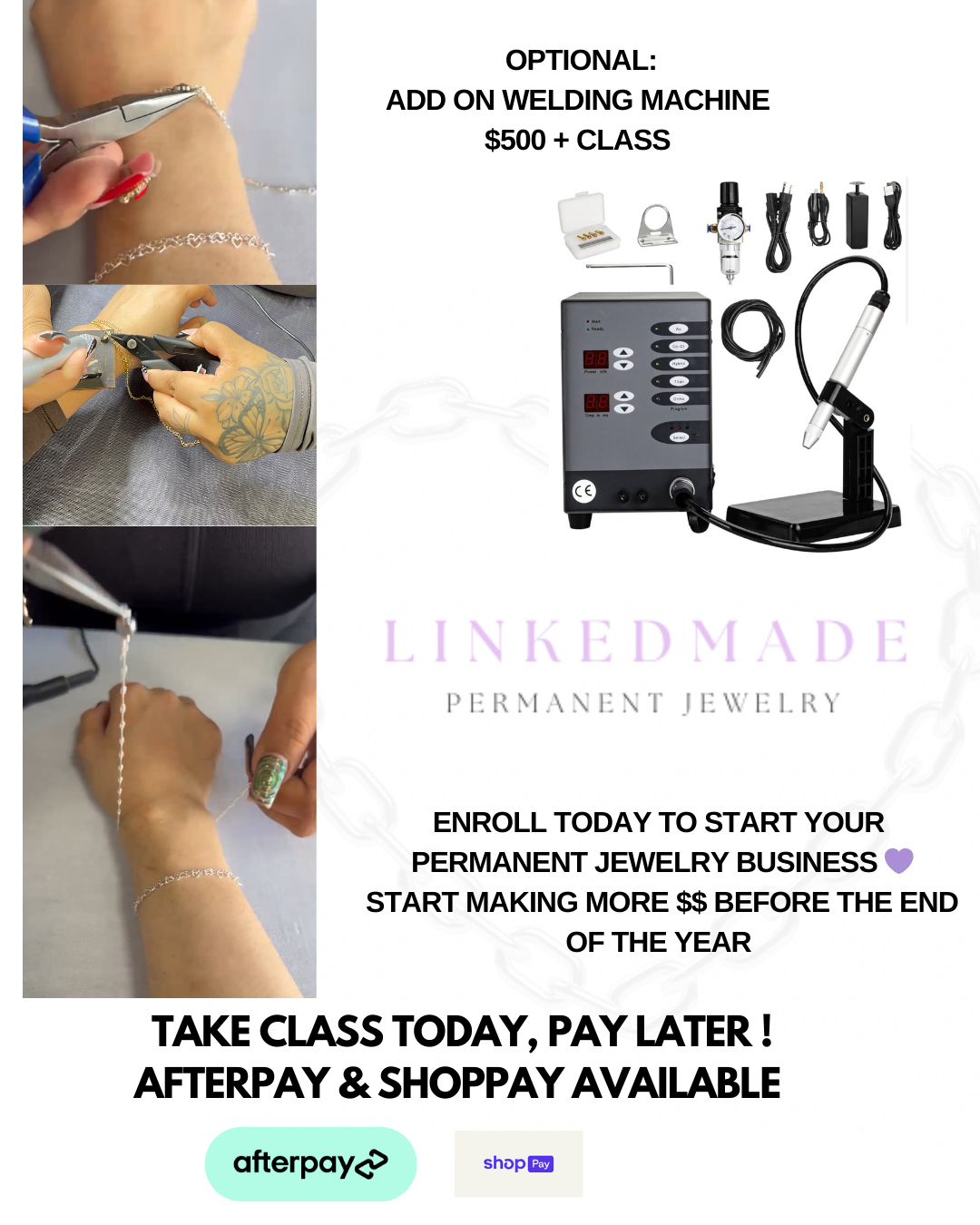 Permanent Jewelry Class DEPOSIT