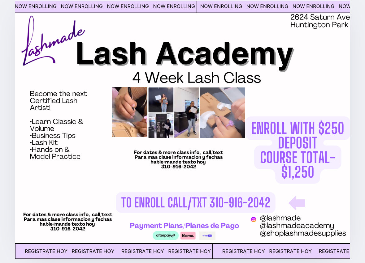 4 Week Lash Class